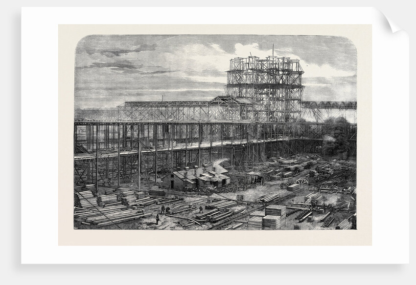 Progress of the International Exhibition Building: Works of the Nave Eastern Transept and Dome As Seen from the South West by Anonymous