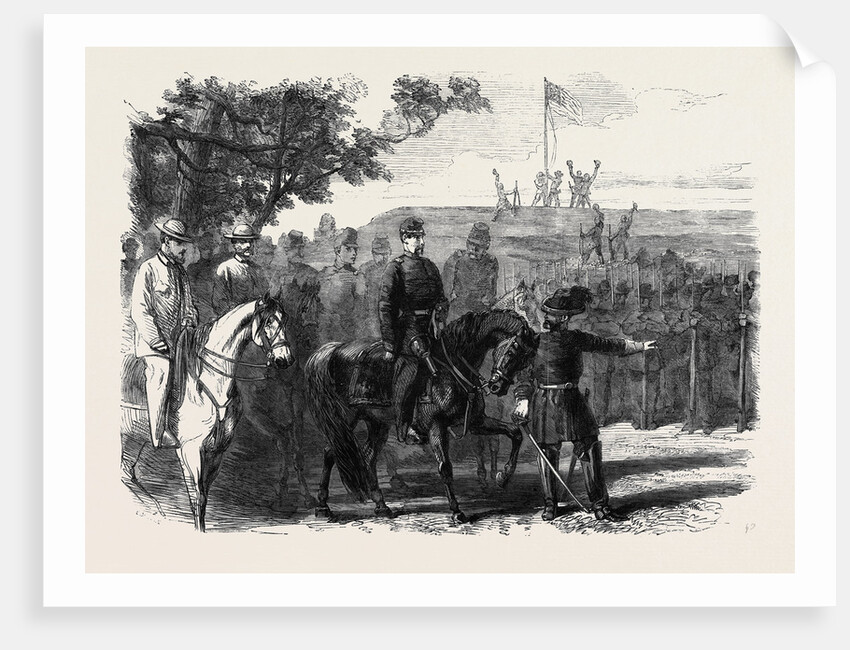 The Civil War in America: General M'Clellan Occupying the Confederate Position at Munson's Hill October 26 1861 by Anonymous