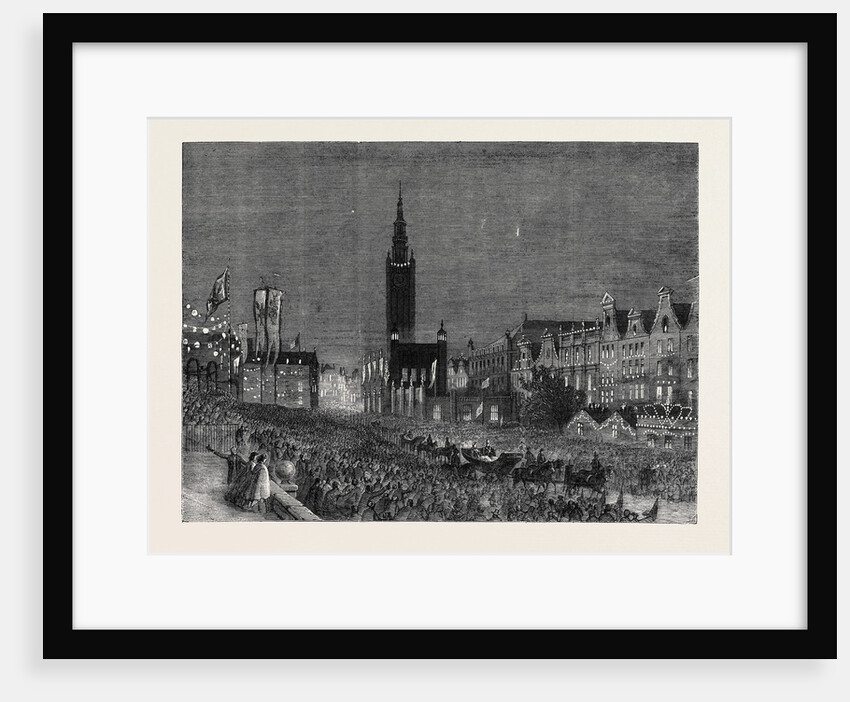 The Royal Visit to Dantzic: Their Majesties Passing the Long Market by Anonymous
