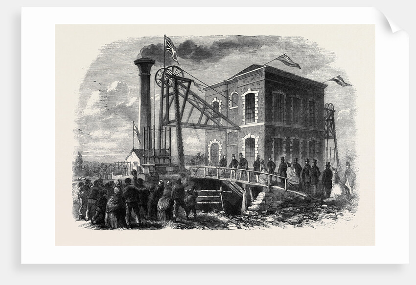 The Prince of Wales at Shireoaks Coalmine Notts the Property of the Duke of Newcastle: The Shaft Engine House by Anonymous