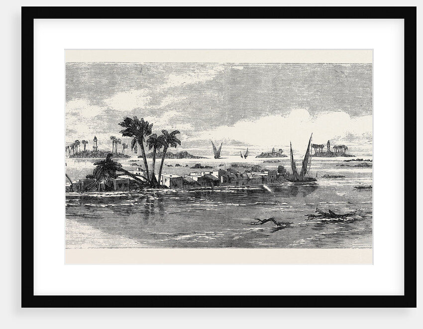 View on the Nile: Inundation of Villages and Encampment on the Bank of the Nile Inundation of the Nile by Anonymous