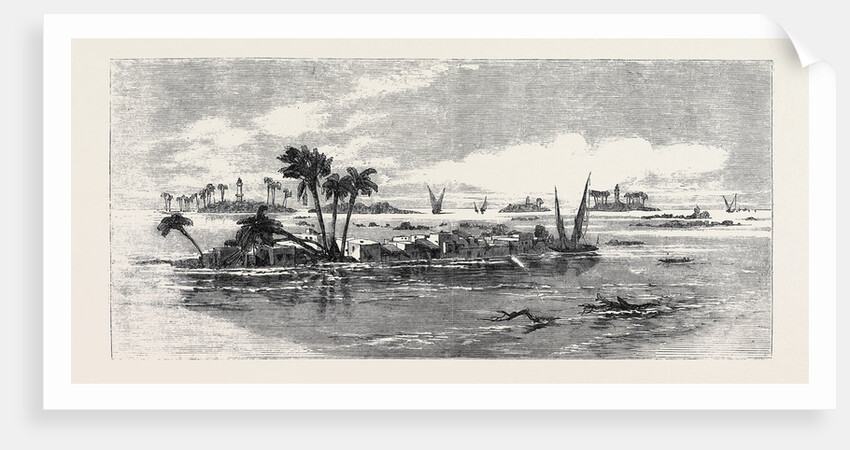 View on the Nile: Inundation of Villages and Encampment on the Bank of the Nile Inundation of the Nile by Anonymous