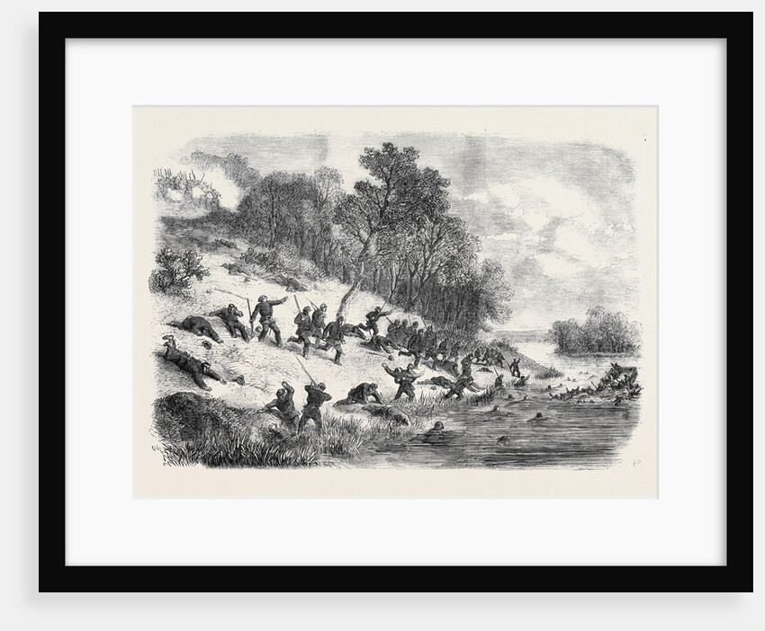 The Civil War in America: Retreat of the Federalists after the Fight at Ball's Bluff Upper Potomac Virginia by Anonymous