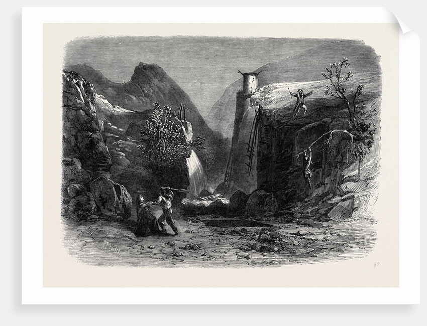 Scene from Mr. Falconer's New Drama Peep O'Day at the Lyceum Theatre: The Old Quarry in the Foil Dhuiv or Dark Valley by Anonymous