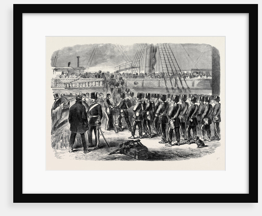 Embarkation at Woolwich of the E Battery Fourth Brigade of Royal Field Artillery on Board the Melbourne for Canada by Anonymous