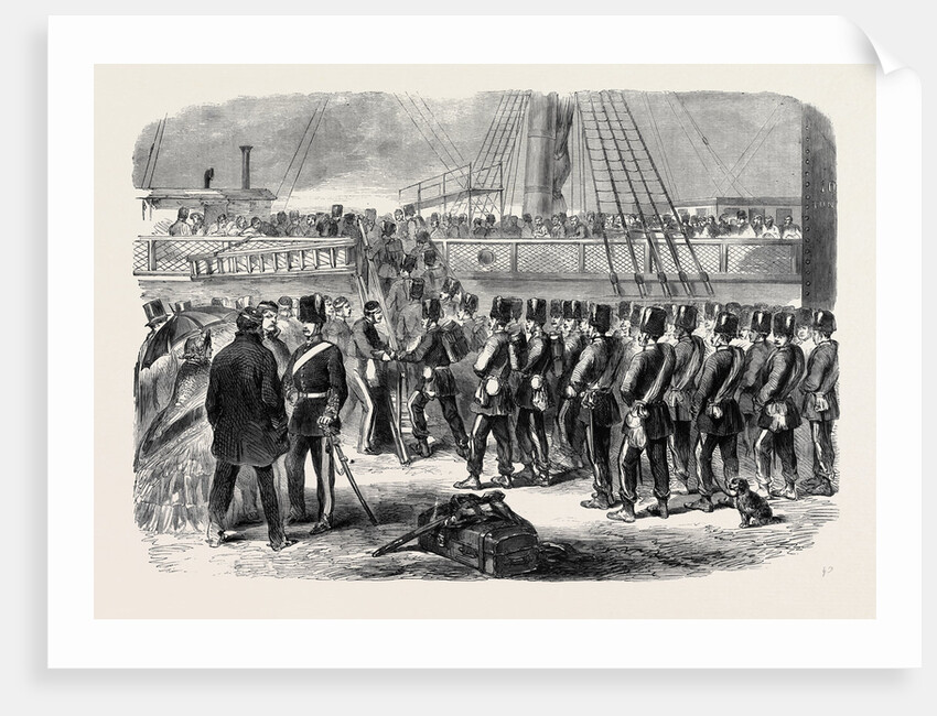 Embarkation at Woolwich of the E Battery Fourth Brigade of Royal Field Artillery on Board the Melbourne for Canada by Anonymous