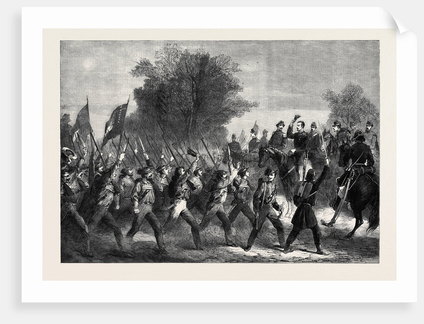 The Civil War in America: The Confederate Army Mississippians Passing in Review Before General Beauregard and Staff by Anonymous
