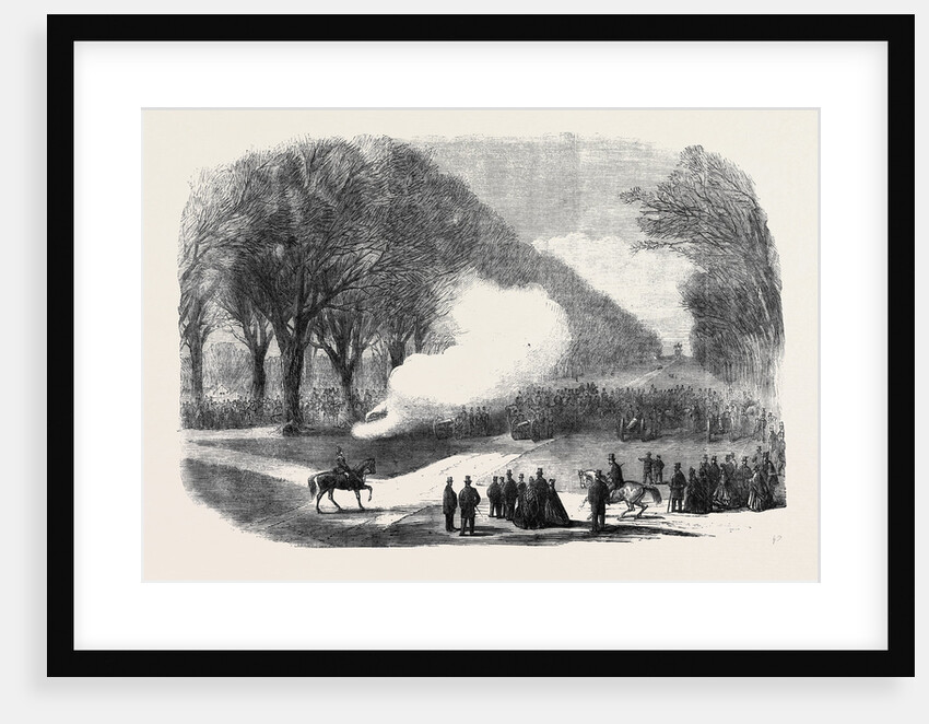 Firing Minute Guns in the Long Walk Windsor Park the Funeral of His Late Royal Highness the Prince Consort by Anonymous