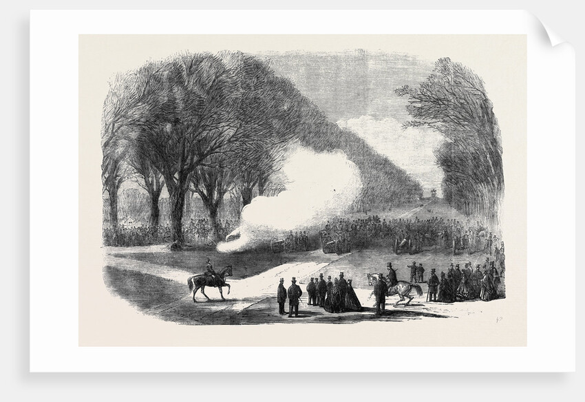 Firing Minute Guns in the Long Walk Windsor Park the Funeral of His Late Royal Highness the Prince Consort by Anonymous