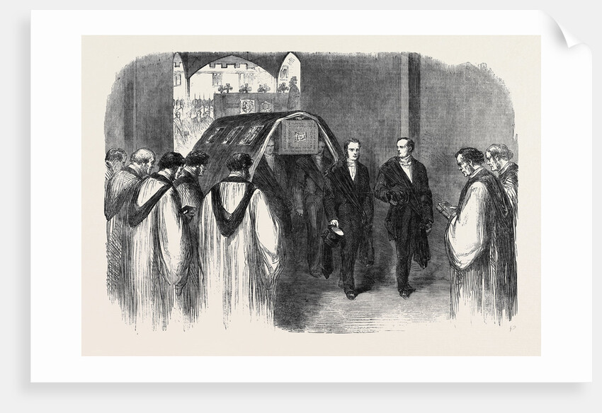 Reception of the Body by the Clergy at the Entrance of St. George's Chapel the Funeral of His Late Royal Highness the Prince Consort Prince Albert by Anonymous