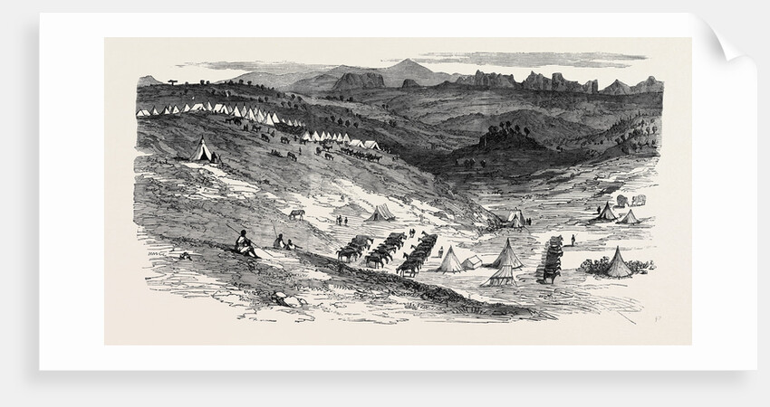 The Abyssinian Expedition: Camp of General Sir R. Napier at Ad-Abaga 1868 by Anonymous