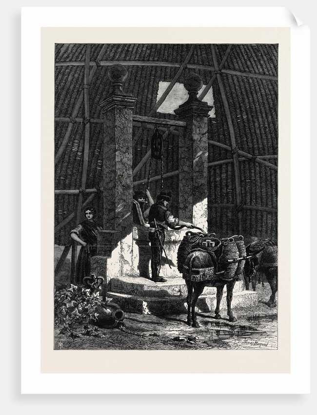 Water Carriers at the Well in the Alhambra Spain, in the General Water Colour Exhibition 1868 by Anonymous