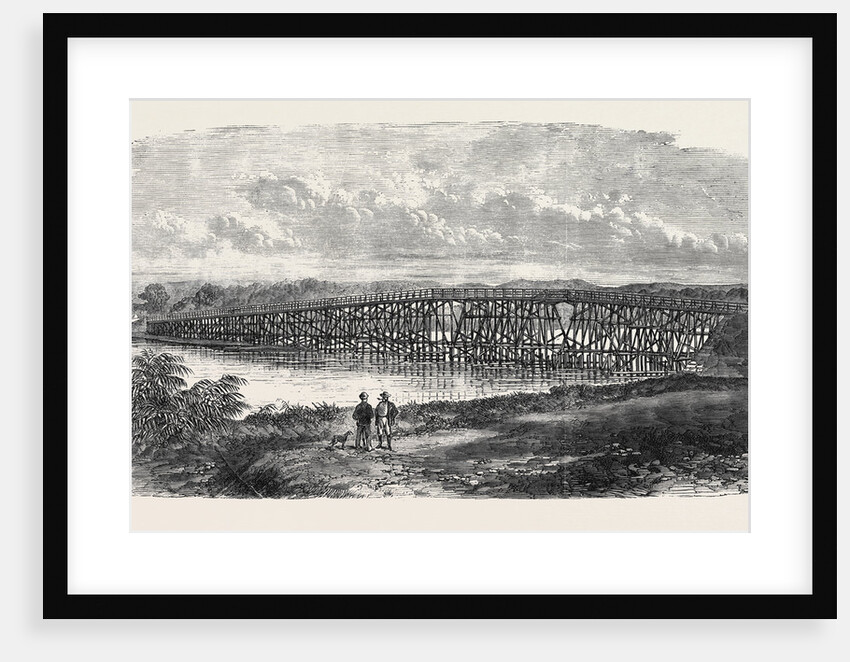 Bridge at North Fremantle Western Australia 1868 by Anonymous
