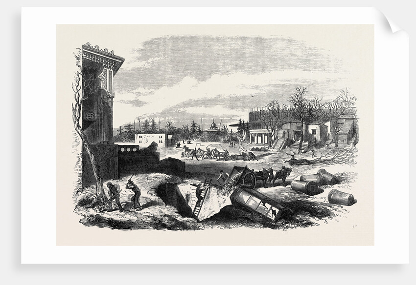 Demolition of the Paris Exhibition Building the Park 1868 by Anonymous
