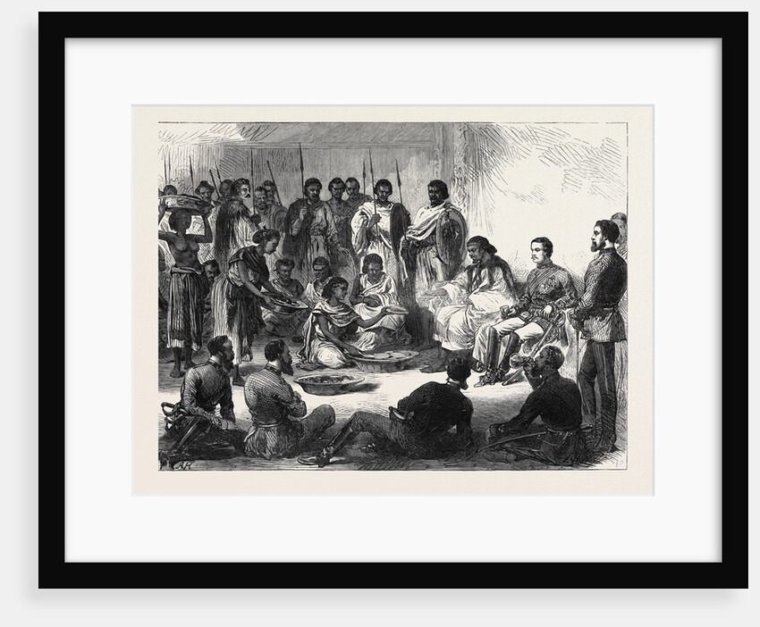 The Expedition to Abyssinia: Sir Robert Napier Entertained by the Prince of Tigre 1868 by Anonymous