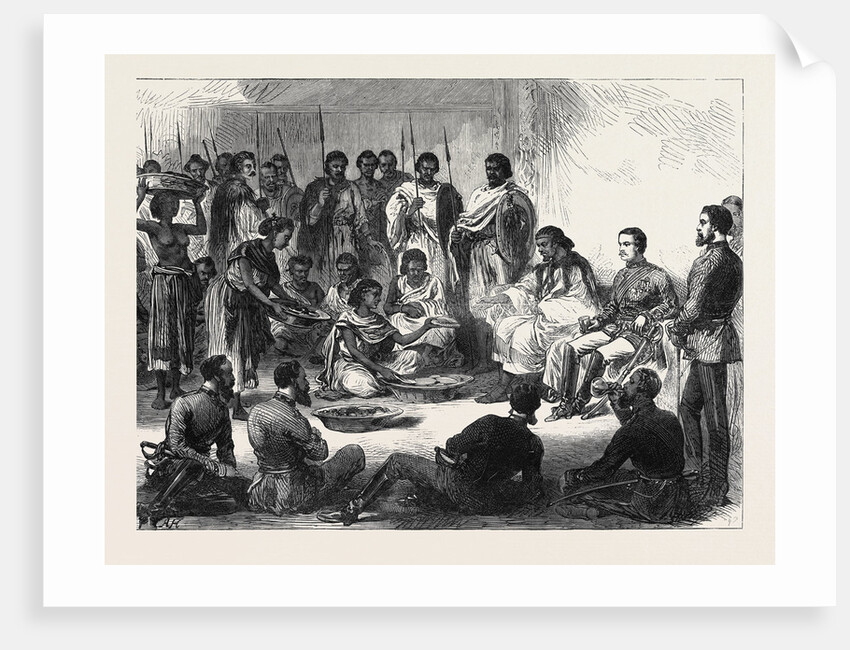 The Expedition to Abyssinia: Sir Robert Napier Entertained by the Prince of Tigre 1868 by Anonymous