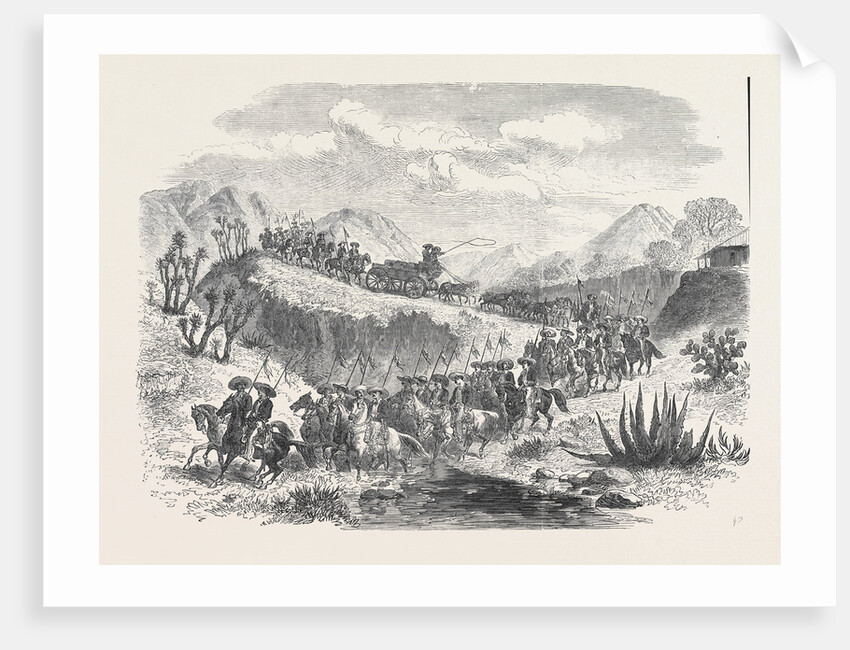 Conveying Silver from the Mines to Mexico 1868 by Anonymous