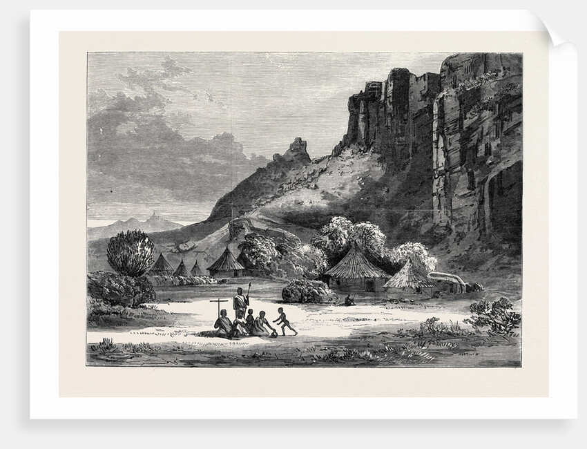 The Abyssinian Expedition: Village Under the Antalo Amba 1868 by Anonymous
