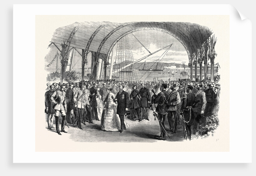 Visit of the Prince and Princess of Wales to Ireland: The Royal Party Landing at the Victoria Wharf Kingstown 1868 by Anonymous