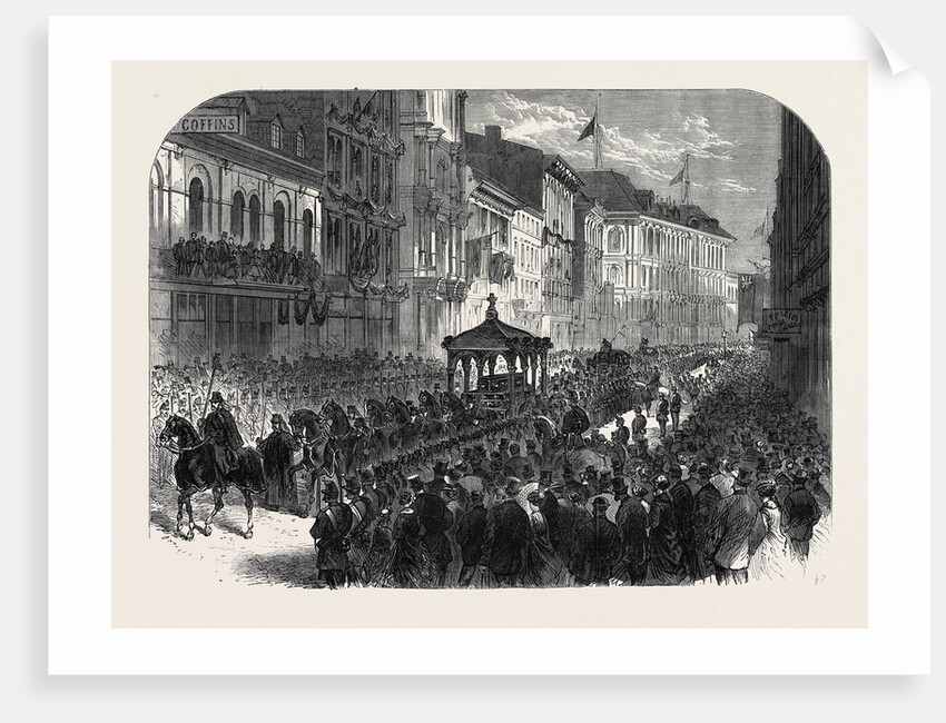 Funeral Procession of the Late Hon. Thomas D'Arcy M'Gee at Montreal Canada 1868 by Anonymous