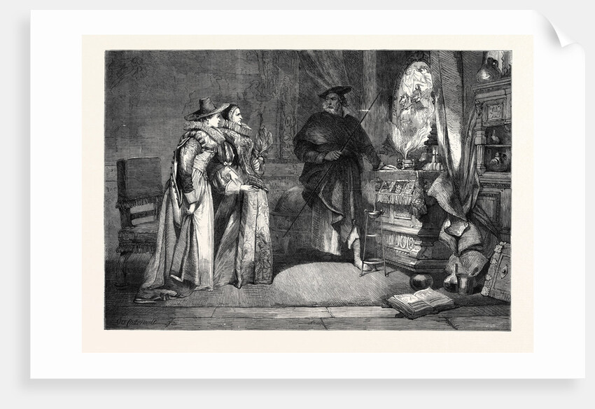 The Magic Mirror. In the Exhibition of the Institute of Painters in Water Colours 1868 by Anonymous