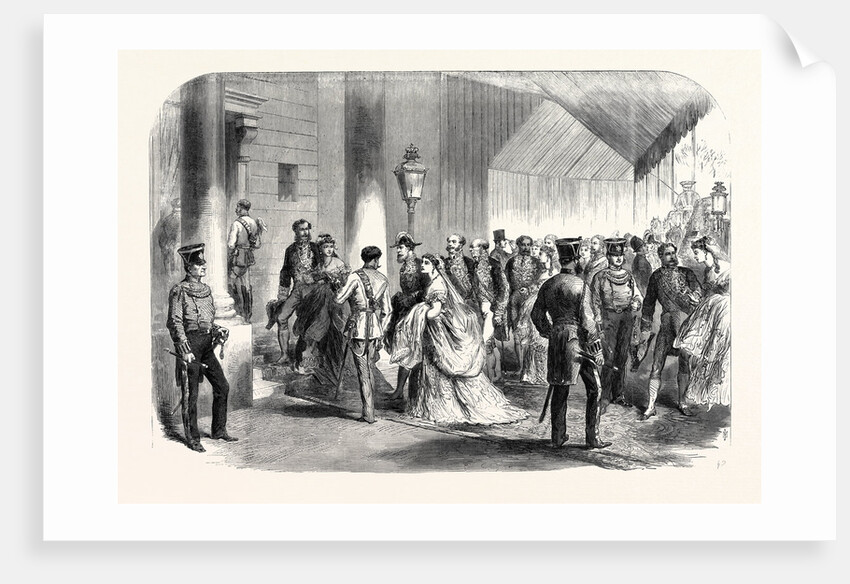 The Queen's Drawingroom: The Ambassadors' Entrance Buckingham Palace 1868 by Anonymous