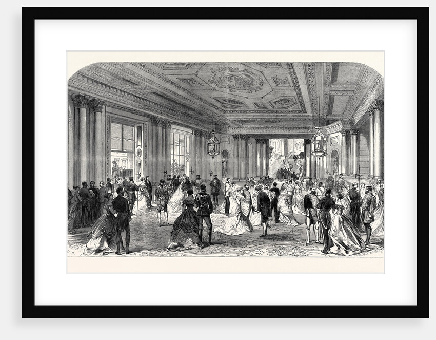 The Queen's Drawingroom: Grand Entrance Hall Buckingham Palace 1868 by Anonymous