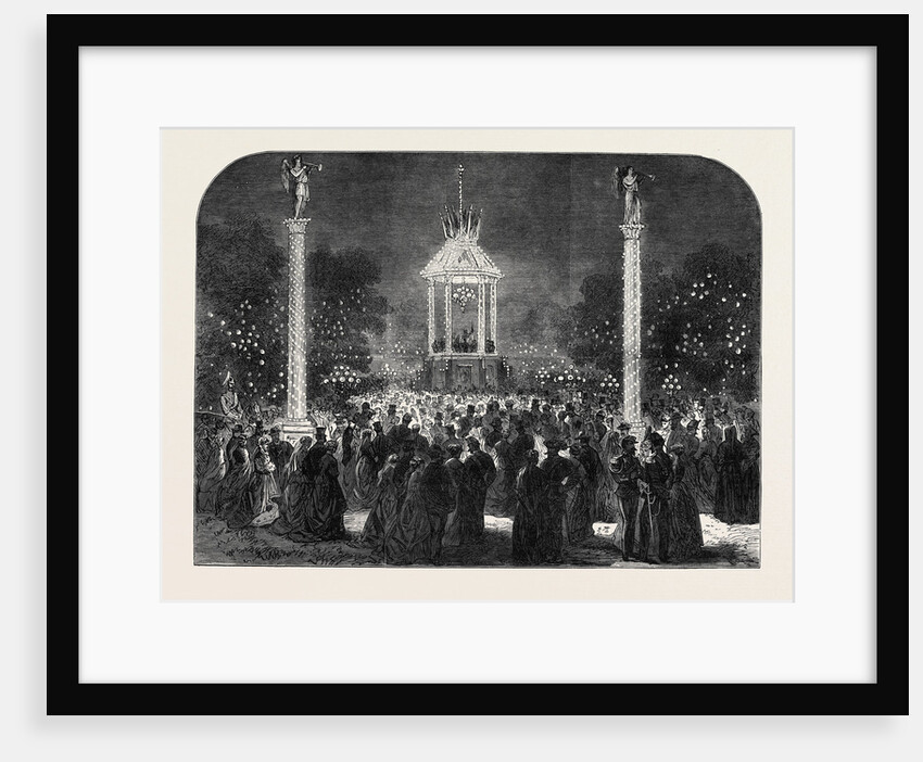 Nocturnal Fête at Florence in Honour of the Marriage of the Crown Prince of Italy 1868 by Anonymous