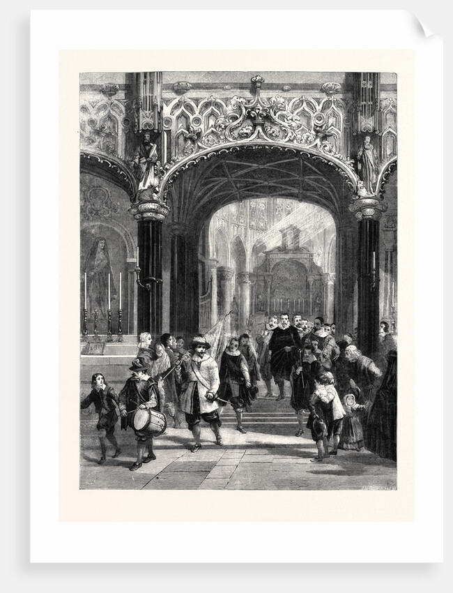 The Corporation of Archers Leaving the Church of Lierre Belgium after Hearing Mass on St. George's Day by Anonymous