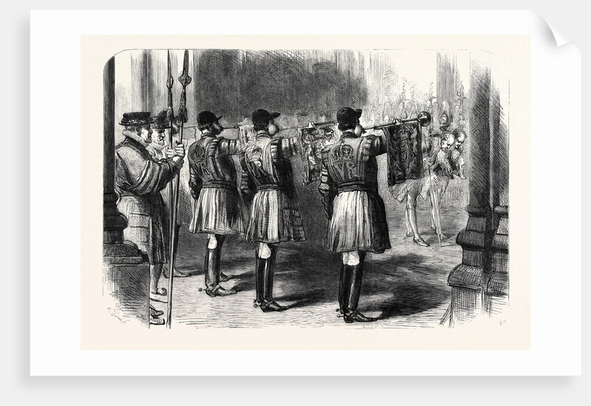 The Opening Op Parliament Trumpeters Announcing the Approach of Her Majesty February 1861 by Anonymous