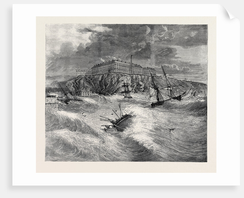 The Recent Gale Scene at Whitby: Upsetting of the Life Boat and Loss of Twelve Lives February 1861 by Anonymous