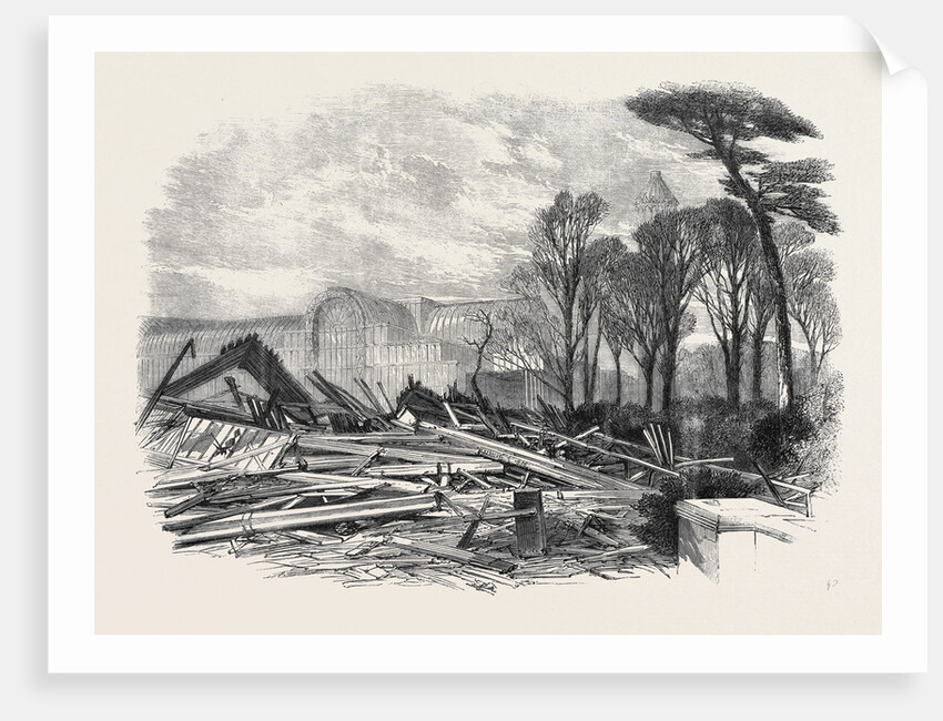 The Gale of Last Week Ruins of the North Wing of Sydenham Crystal Palace February 1861 by Anonymous