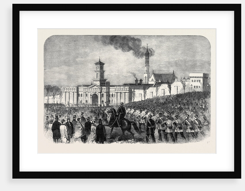 The Outbreak Among the Convicts at Chatham: St. Mary's Convict Prison: Arrival of the Military 1861 by Anonymous