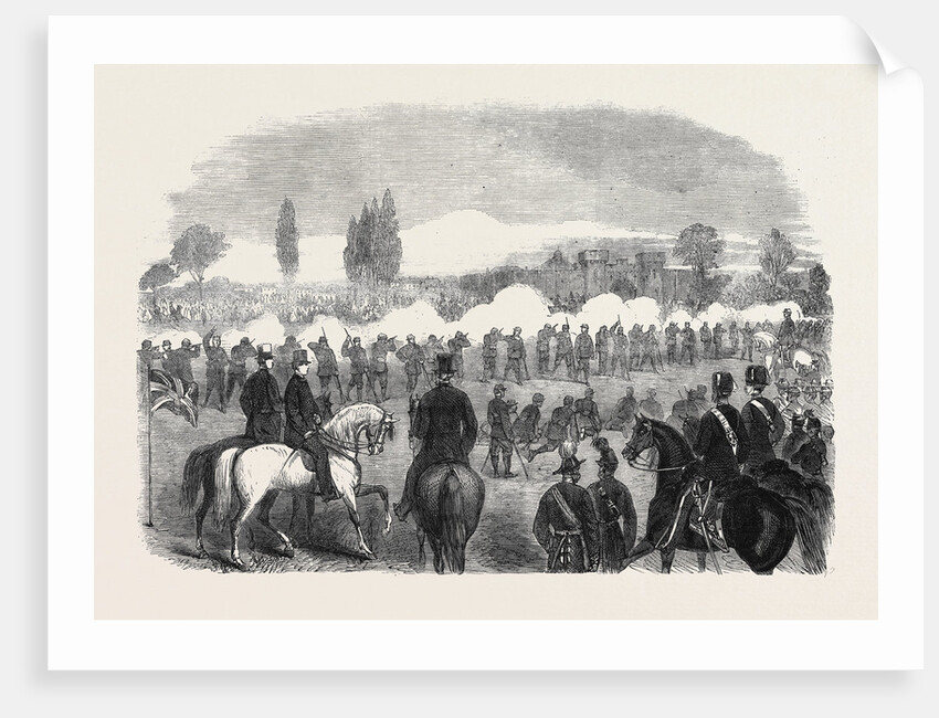 The Volunteer Movement: Review of the Cambridge University Volunteers and the Inns of Court Corps at Cambridge by Colonel M'Murdo in the Presence of the Prince of Wales 1861 by Anonymous