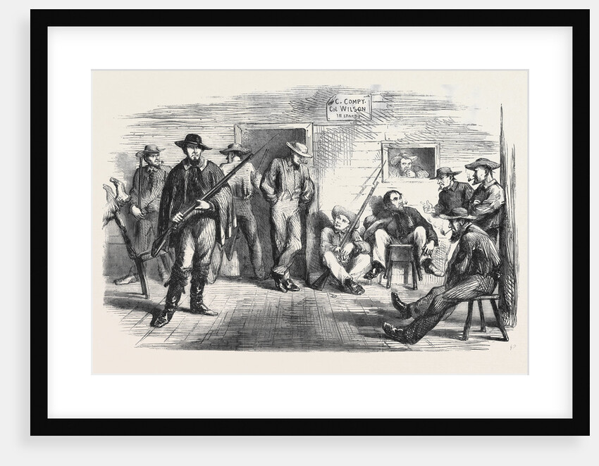 The Civil War in America: Some of Wilson's Boys in Wooden Camp at Staten Island by Anonymous