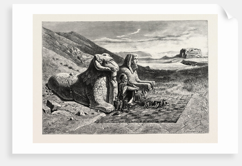 Dealer in Antiquities On The Road From Luxor To Karnak by Anonymous