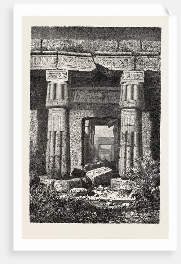Forecourt and Entrance of the House of Seti (Temple of Kurnah) by Anonymous