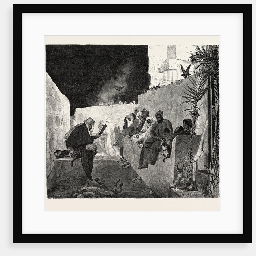 Reading The Koran in an Ancient Temple by Anonymous