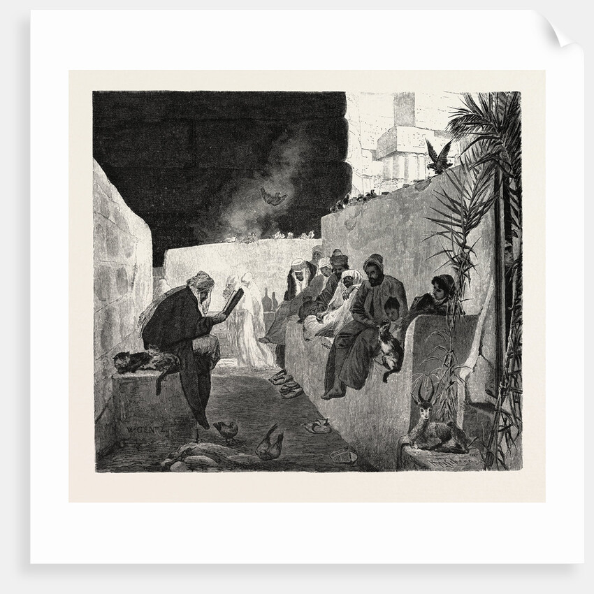 Reading The Koran in an Ancient Temple by Anonymous