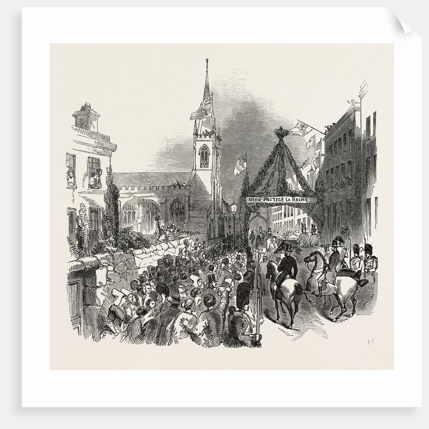 Queen Victoria Passing St. Mark's Church, Jersey, 1846 by Anonymous