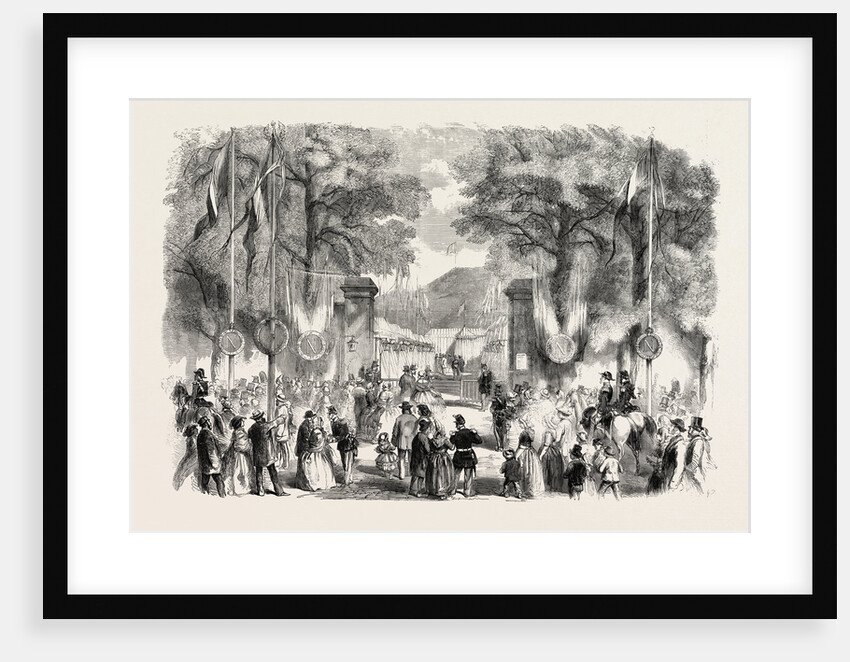 The Cherbourg Fetes: Tents at the Railway Station, Cherbourg, France, 1858 by Anonymous