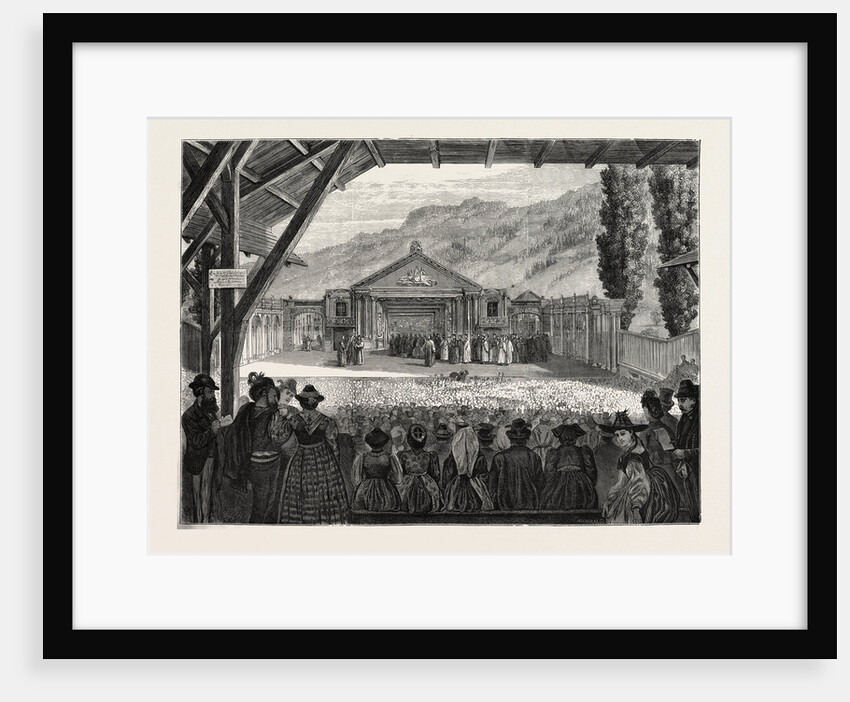The Theatre of Oberammergau Passion Play, Bavaria, Bayern, Germany, 1870 by Anonymous