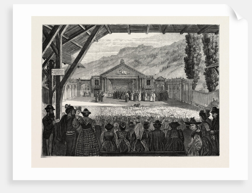The Theatre of Oberammergau Passion Play, Bavaria, Bayern, Germany, 1870 by Anonymous