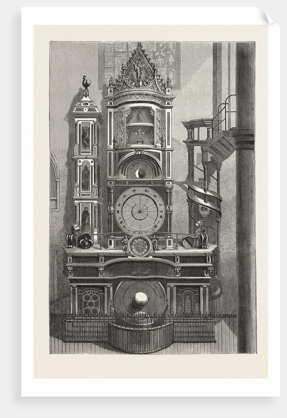 The Famous Astronomical Clock at Strasbourg Cathedral, France, 1870 by Anonymous