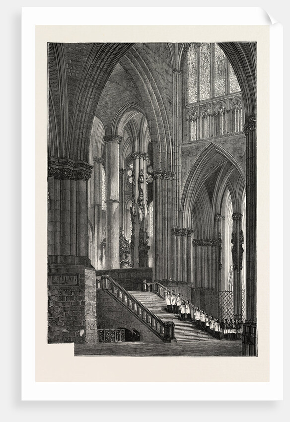 Interior of Strasbourg Cathedral, France, 1870 by Anonymous