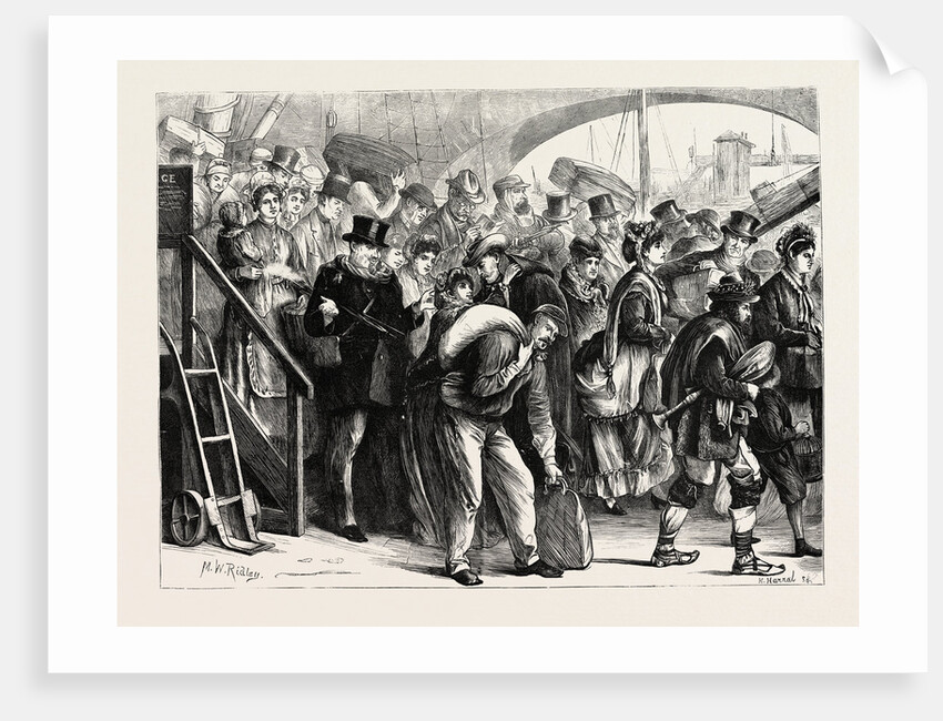 Landing of French Refugees at London Bridge, London, 1870 by Anonymous