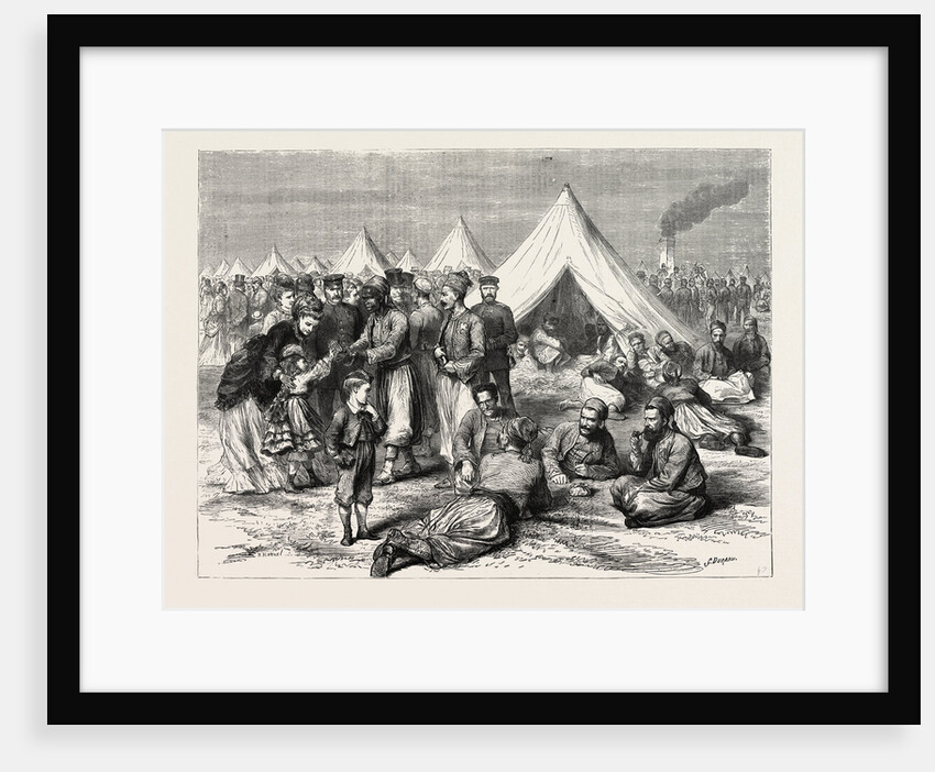 French Prisoners of War in the Camp of Wahn, Near Cologne, Germany, 1870 by Anonymous