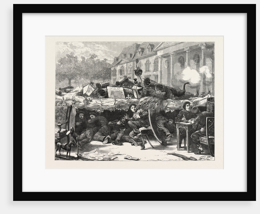 Prussian Barricade at the Chateau Meudon: The Noise of a Shell, 1870 by Anonymous