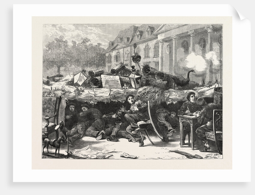 Prussian Barricade at the Chateau Meudon: The Noise of a Shell, 1870 by Anonymous