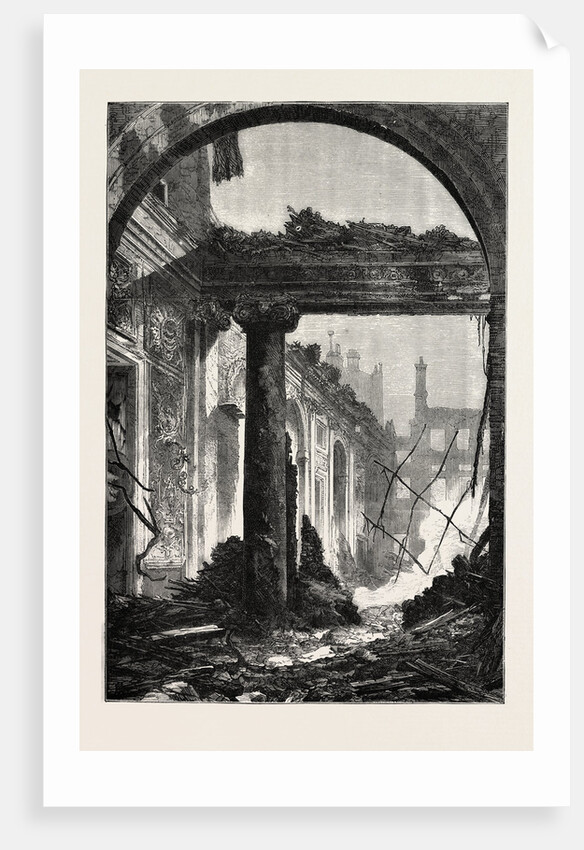 Ruins of the Palace of St. Cloud, France, 1870 by Anonymous